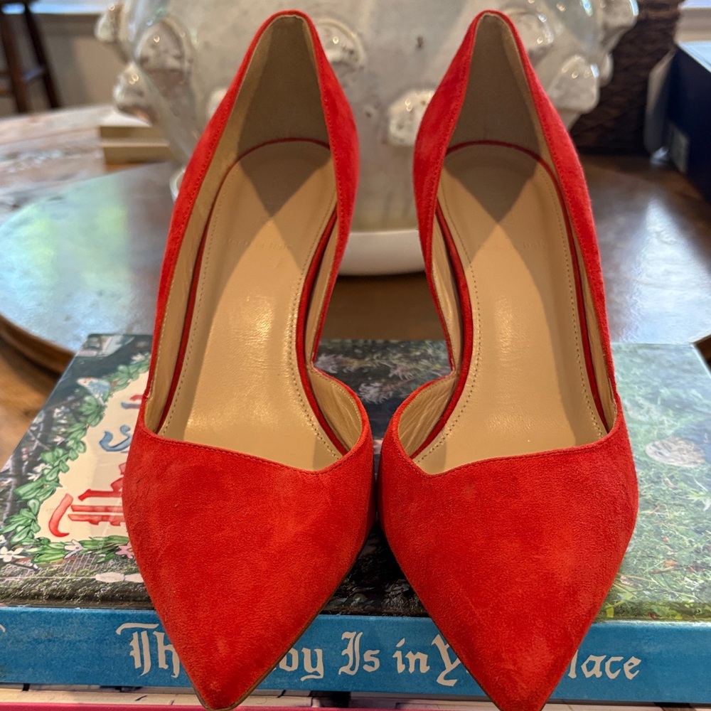 J. Crew Vibrant Red Suede Heels